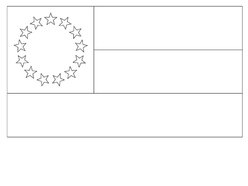 Flag of the Confederate States of America (1861-1863) Coloring Pages