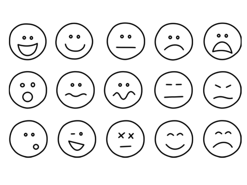 Set of Emoji coloring page
