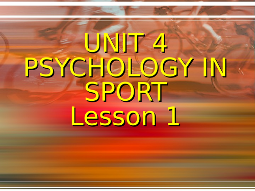 Personality in Sport (BTEC Sport)