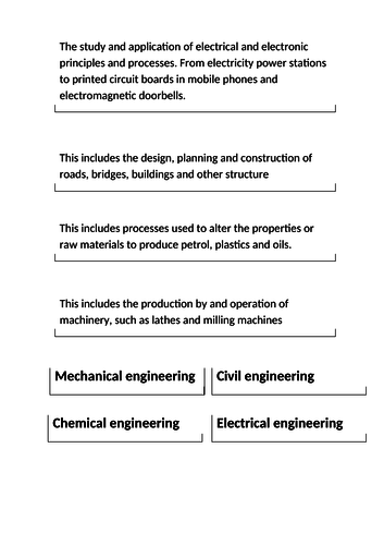 Engineering Tech award Aim A Lesson 1 - Disciplines