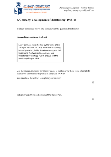 Edexcel Igcse History New Spec 2018 Parts A B 1st Teaching Resources