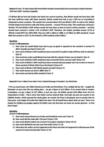 Industrial Revolution - Britain's Wealth