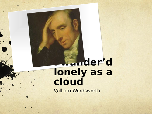 I wander'd lonely as a cloud (The Daffodils) William Wordsworth poetry analysis