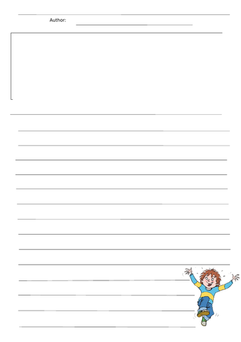 Horrid Henry Story writing frame