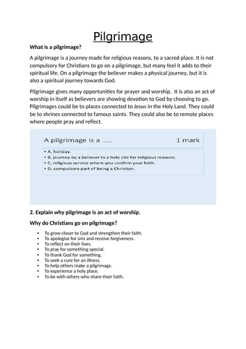 Pilgrimage Christian practices