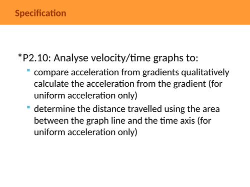 Velocity Time Graphs - CP1 - Motion  (GCSE 9-1 Physics Edexcel)