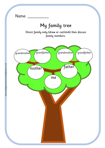 family tree drawing for kids