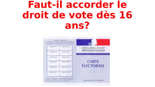 Faut-il accorder le droit de vote dès 16 ans?