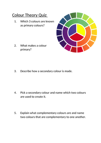 Colour theory quiz
