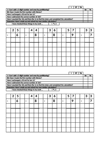 Y2 planning and resources for White Rose Maths Autumn Block 2, Addition and Subtraction, week 4