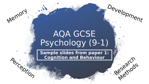 AQA GCSE Psychology FREE SAMPLE SLIDES Papers 1 & 2 (Modules available individually or as Bundles)