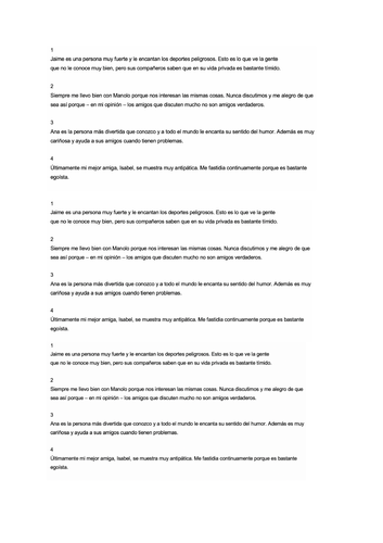 Relationships- hablando de los amigos