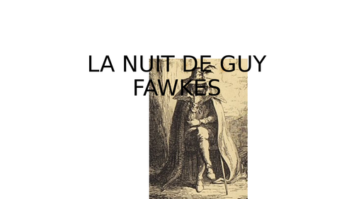 LA NUIT DE GUY FAWKES