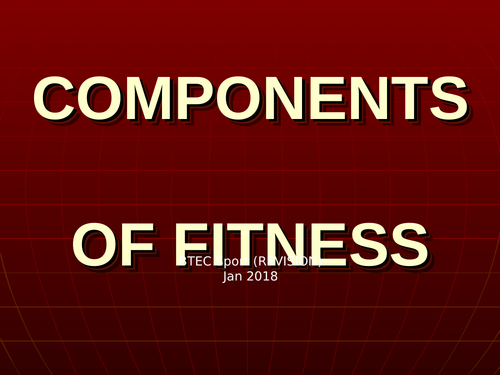 Components of fitness in sport