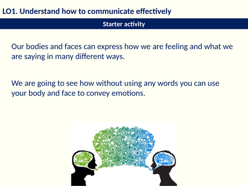 Health & Social Care RO22 lesson resources for task 1(verbal-factors)