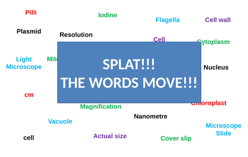 Microscopy | Moving Splat!!! | Game | Revision