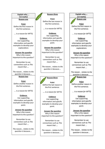 Structure strips for Edexcel History GCSE