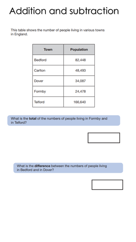 Year 6 - Addition and Subtraction Reasoning Questions