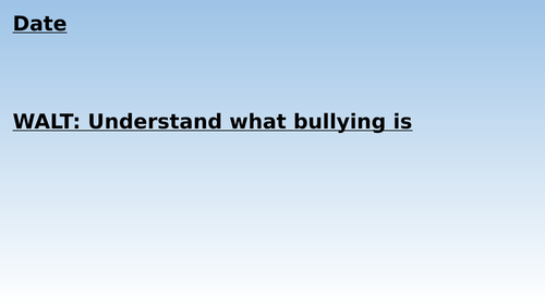 Anti-bullying Lesson (1 of 6)