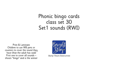 Phonic Bingo Mats (30)