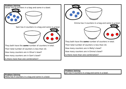 Compare Number Bonds, Autumn Block 2, Year 1