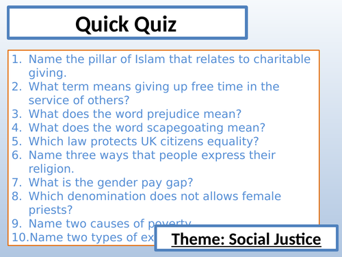 AQA RE - Exploitation of the Poor Lesson - Social Justice Unit