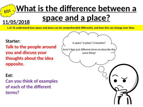 Changing Spaces; Making Places - What is a place?