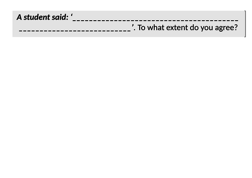 Evaluate mat/ writing frame/ scaffold for AQA Language Paper 1 Q4