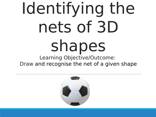Identifying the nets of 3D shapes