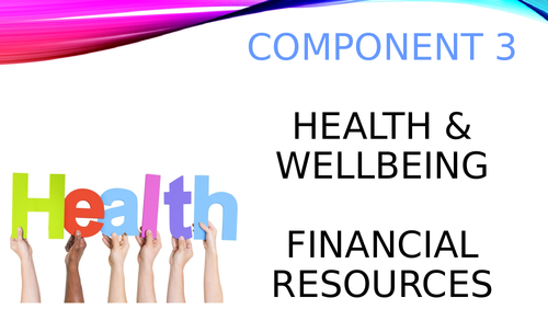 Level 2 BTEC Tech award in Health & Social care: Financial Resources