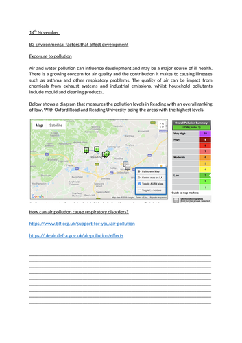 B3 environmental factors that affect development