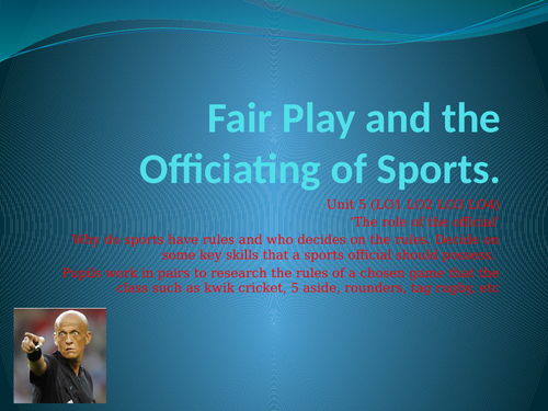 Officiating sports
