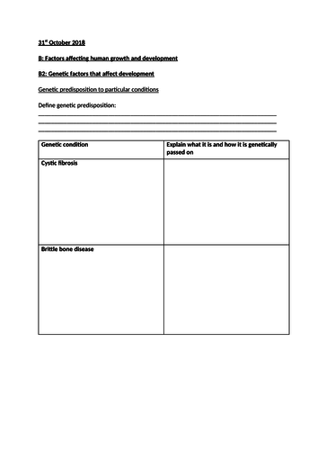 Genetic factors that affect development