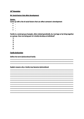 B4: Social factors that affect development