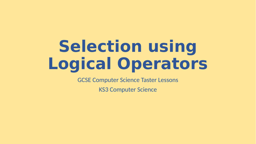 Python Programming - selection (if statements) using logical operators