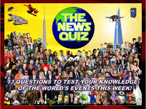 The News Quiz 5th -12th November 2018 Form Tutor Time Topical Events Settler Starter