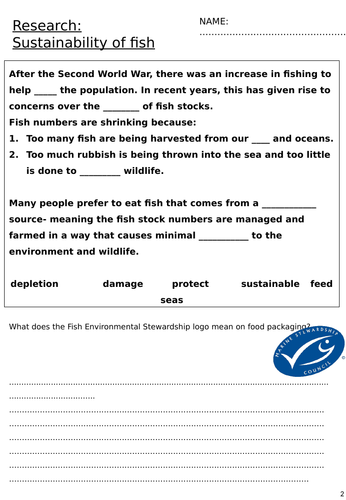 Sustainability of fish research booklet