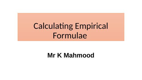 Empircal Formulae PPT