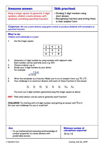 y6 maths problem solving activities