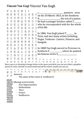 Cover work - Vincent Van Gogh