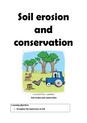 Soil erosion and conservation worksheet