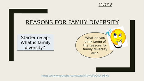 Reasons for family diversity