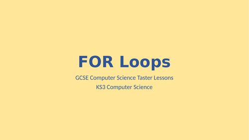 Python Programming - FOR loops (iteration)