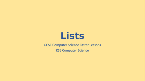 Python Programming - lists