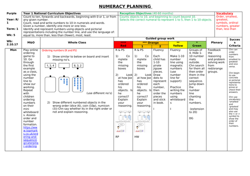 Reception / Year 1 White Rose numeracy planning and resources - Autumn term 1; week 4