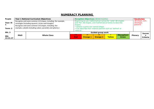 Reception / Year 1 White Rose numeracy planning and resources - Autumn term 2; week 3