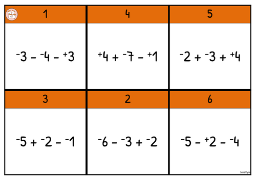 Adding and subtracting negatives - Loop game - Free Mastery Resource