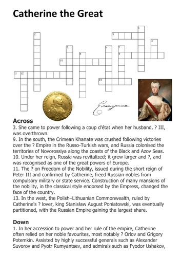 Catherine the Great Crossword