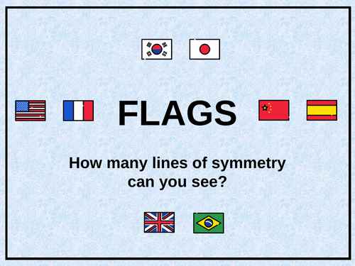 Flag Symmetry - PowerPoint and Worksheet