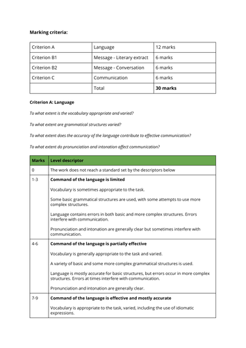 First exams 2020 - Language B Oral Assessment (SL and HL)